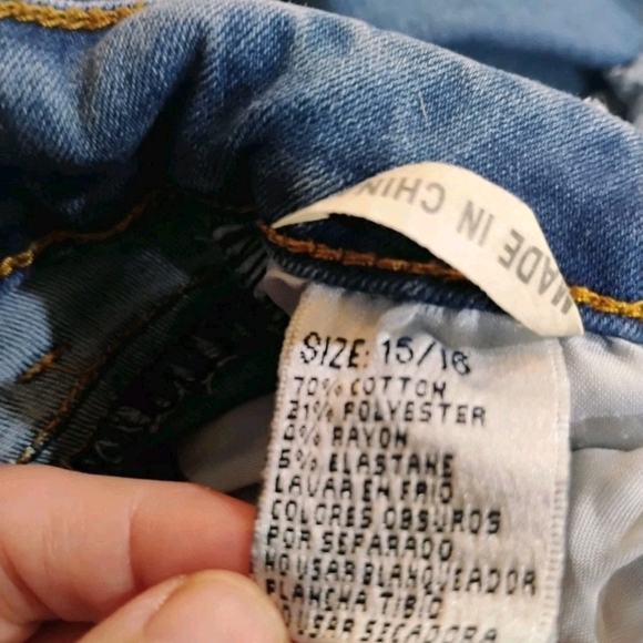 BAMBOO Distressed Blue Skinny Jeans - Picture 3 of 9